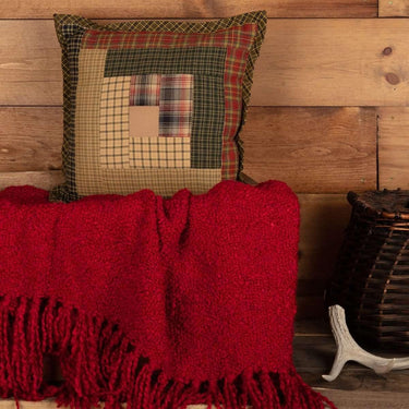 Tea Cabin Patch Pillow 12x12 VHC Brands - The Fox Decor